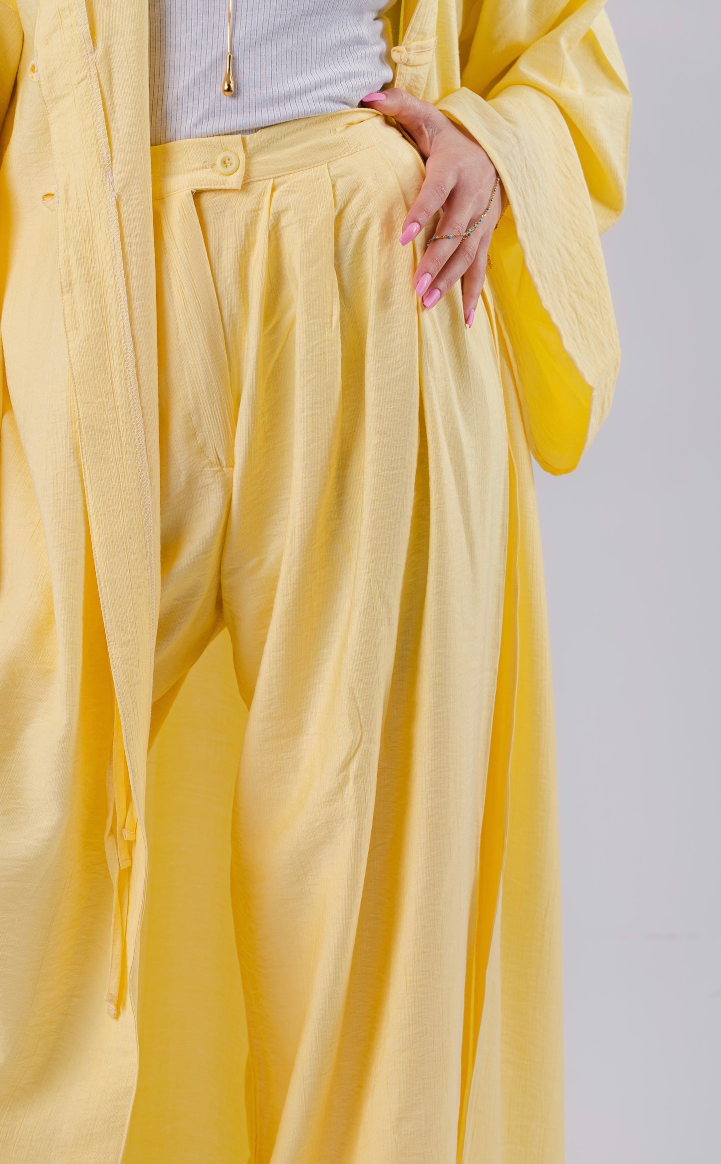 Yellow High Low Pants