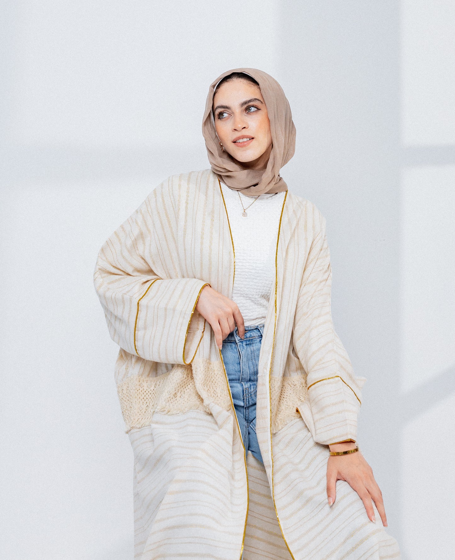 Linen Striped Kaftan