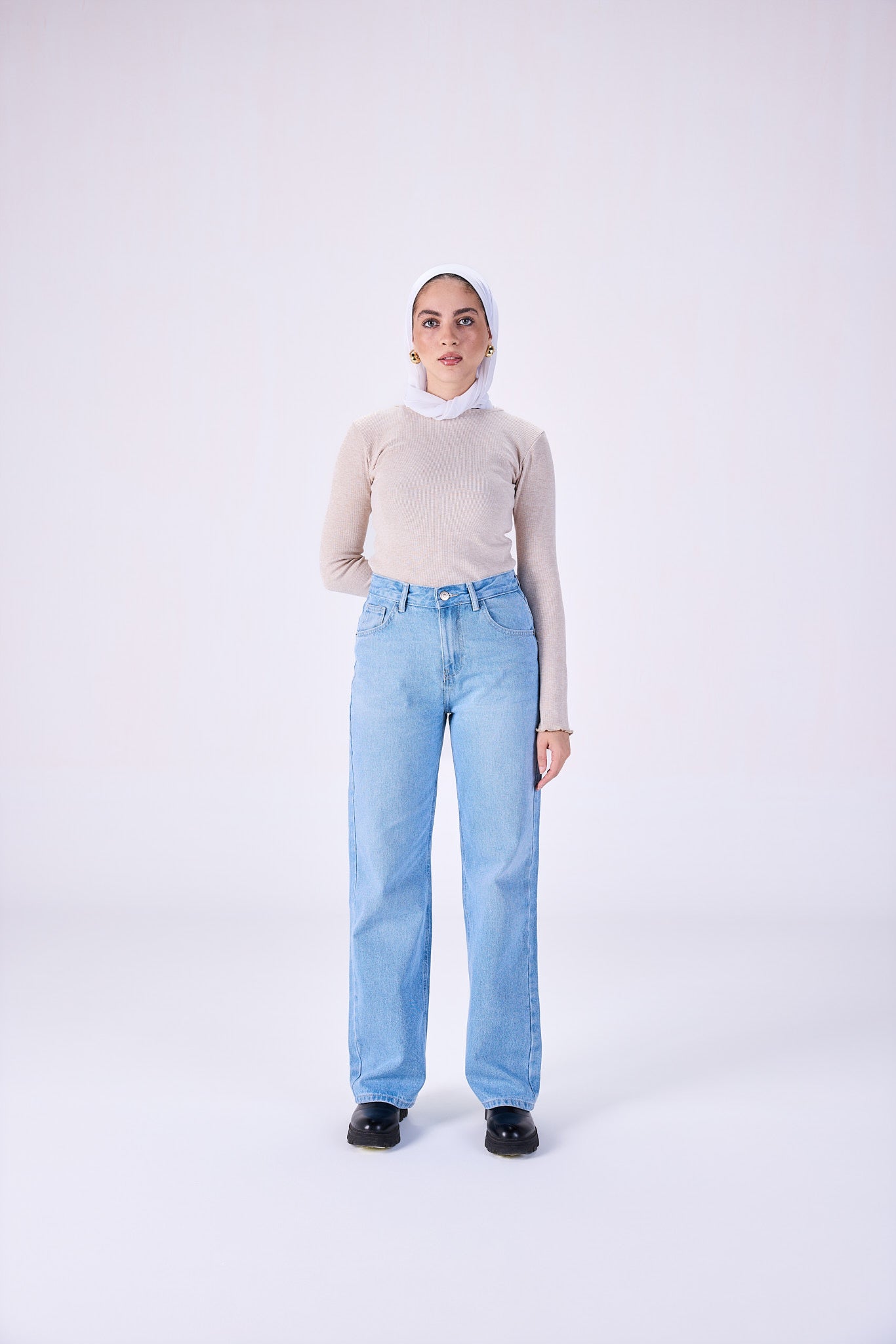Straight leg jeans