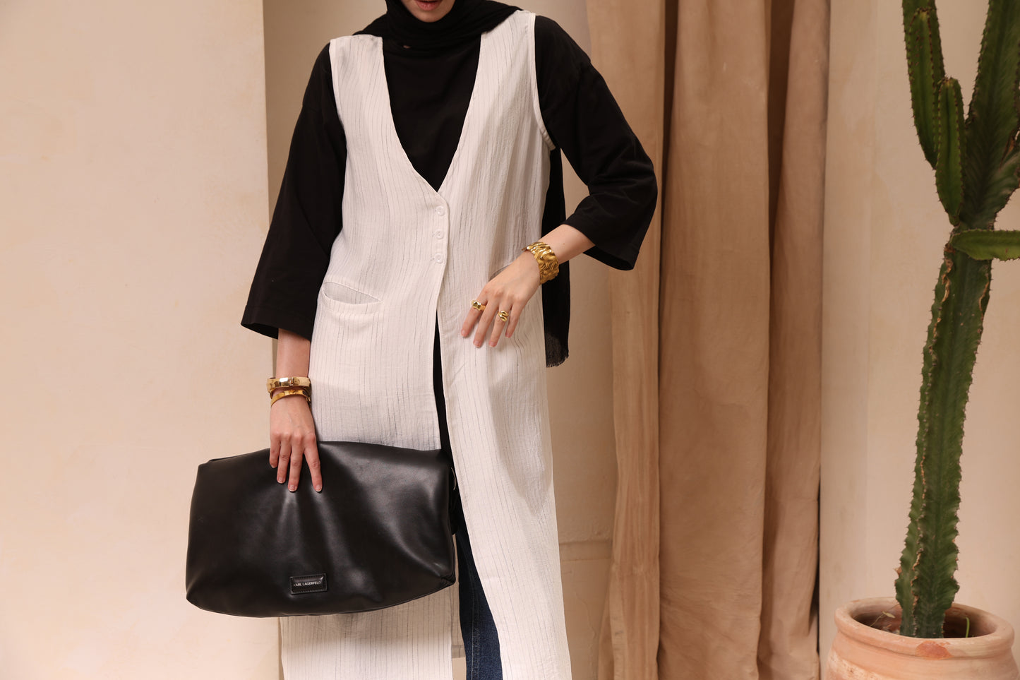 Linen Long Vest
