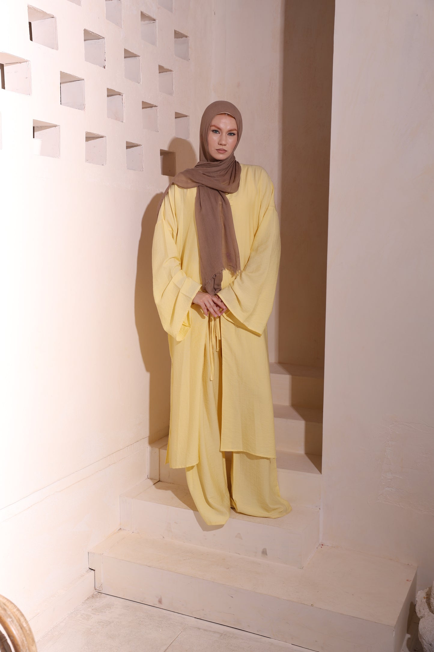 Yellow High Low Cardigan