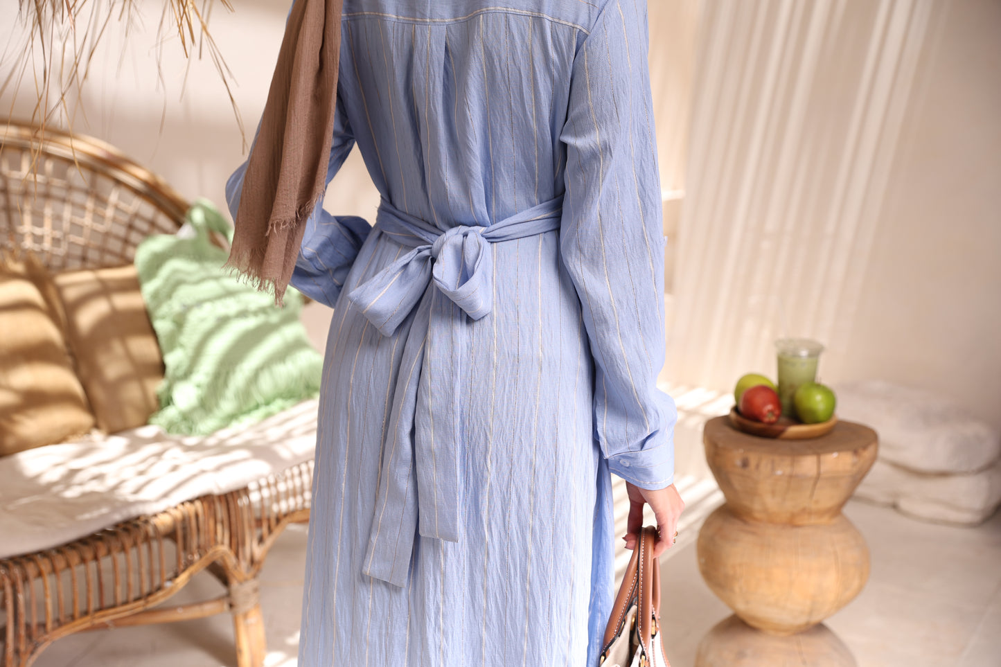 Blue Long Line Dress