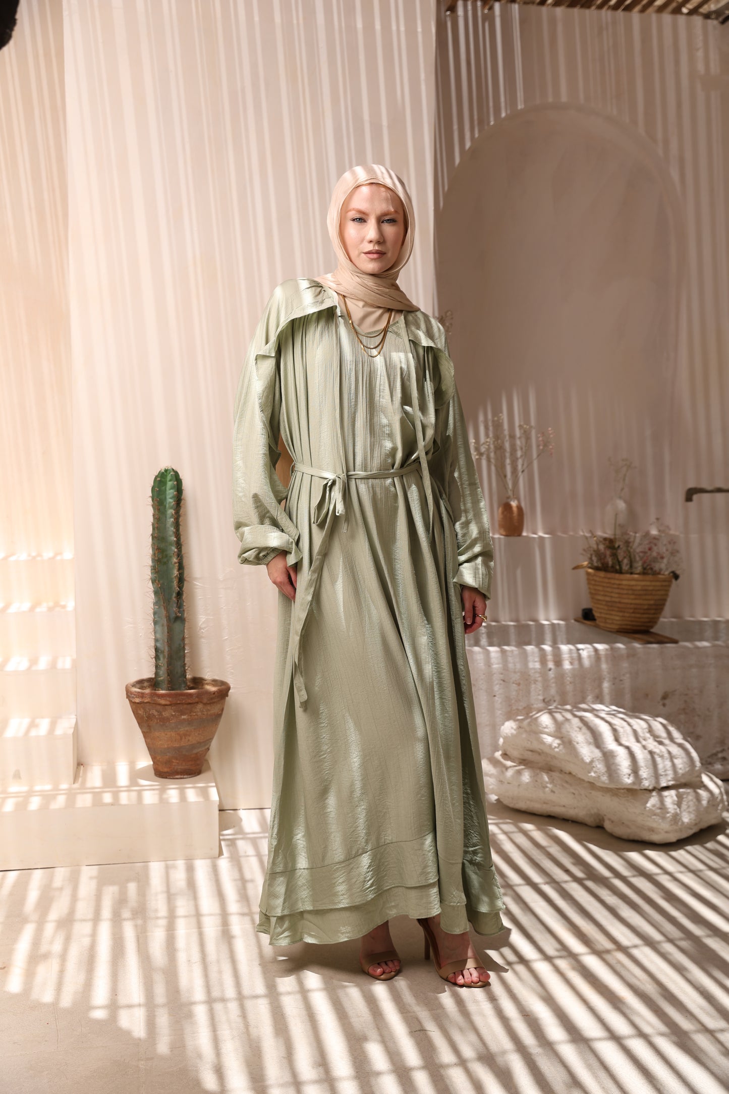 Mint Linen Drees
