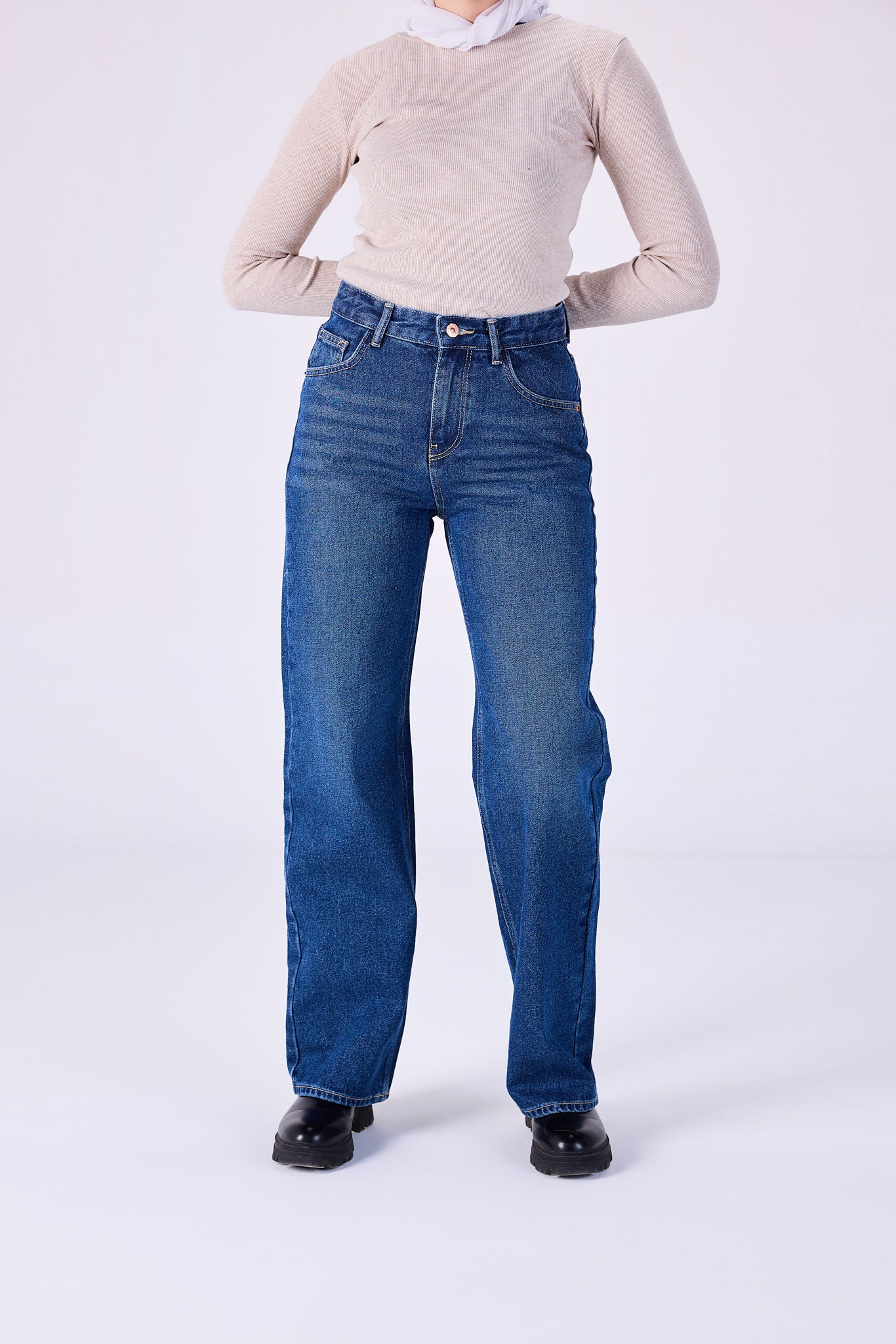 Straight leg jeans