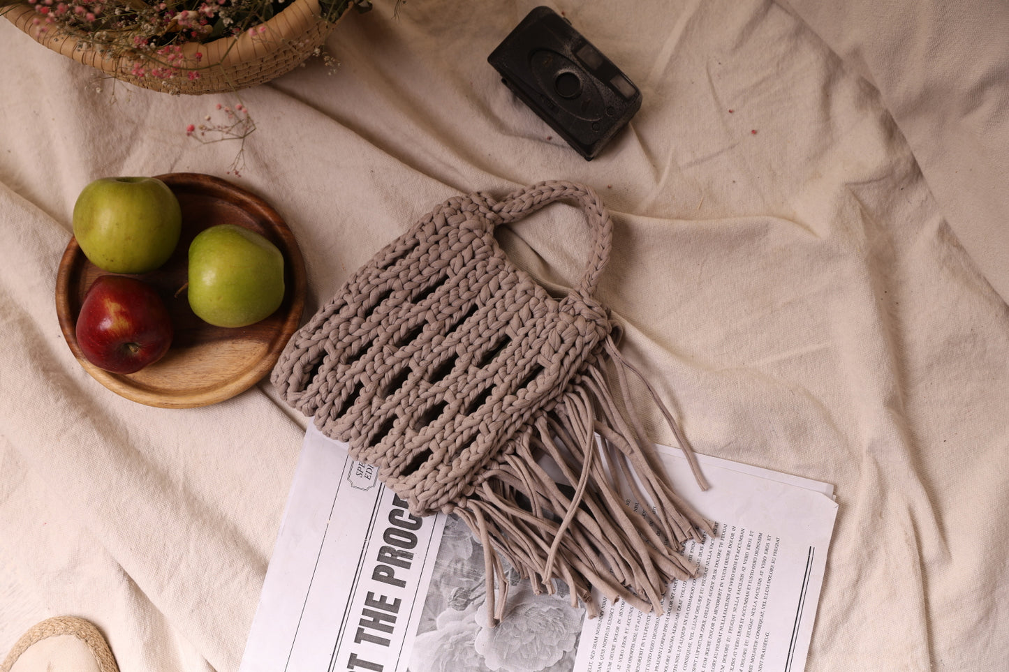 Beige Bloom – Hand made Bag