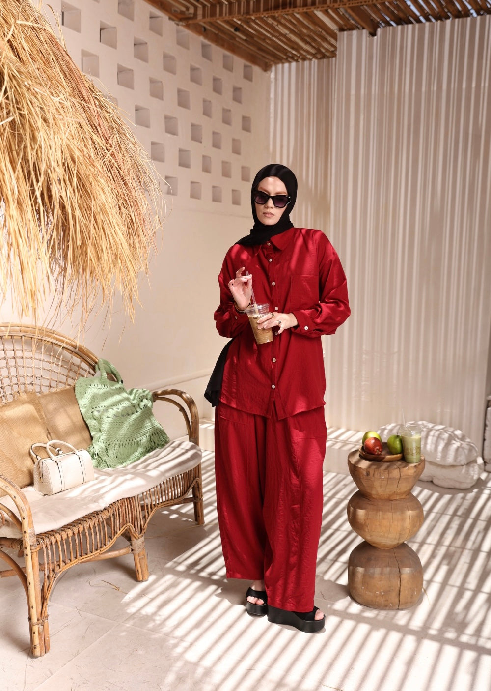 Burgundy Bubo Set