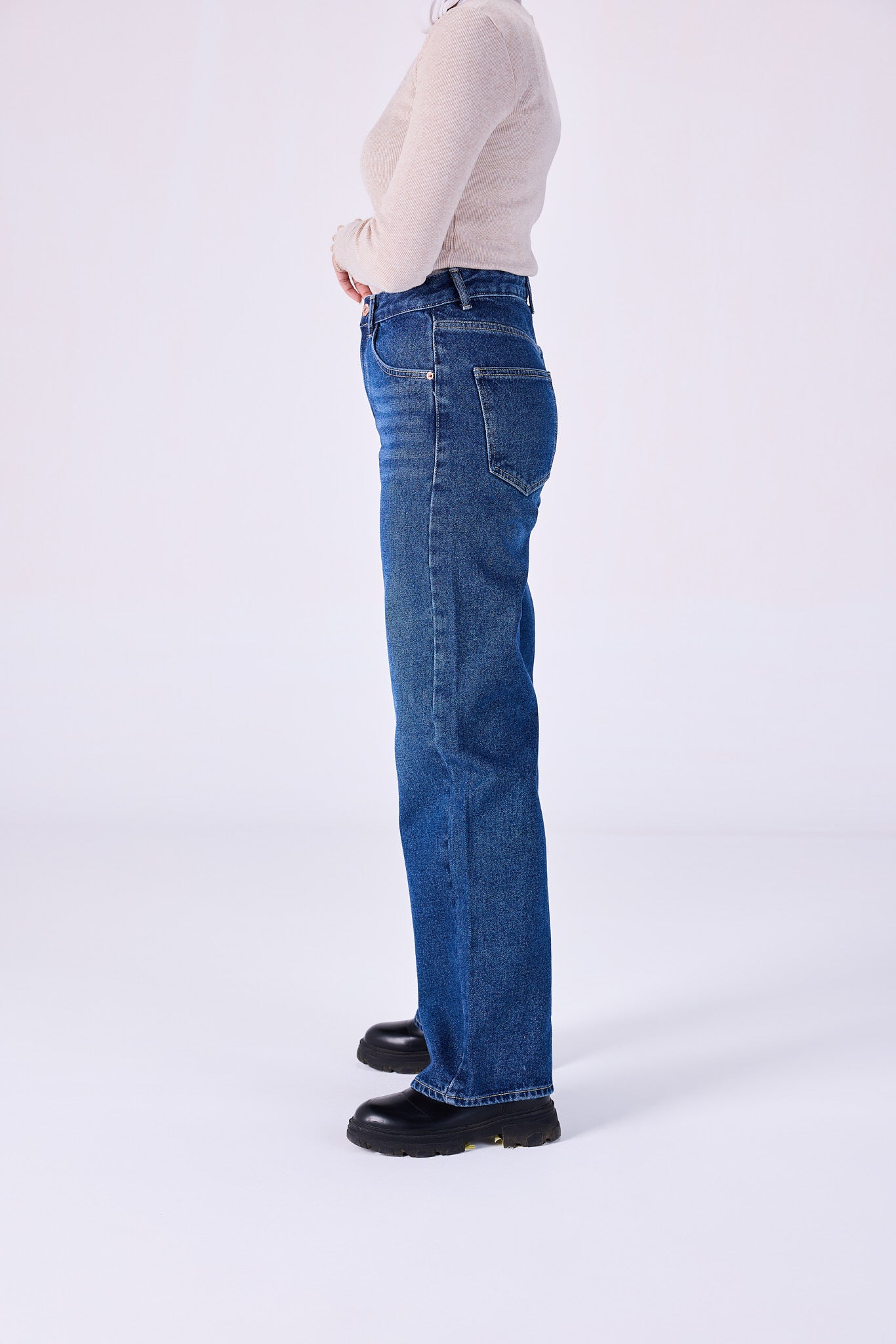 Straight leg jeans