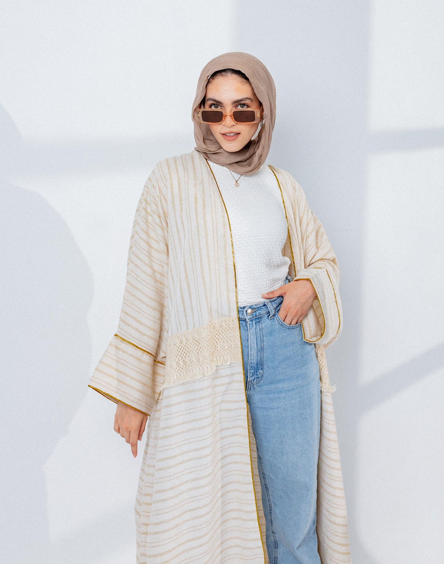 Linen Striped Kaftan