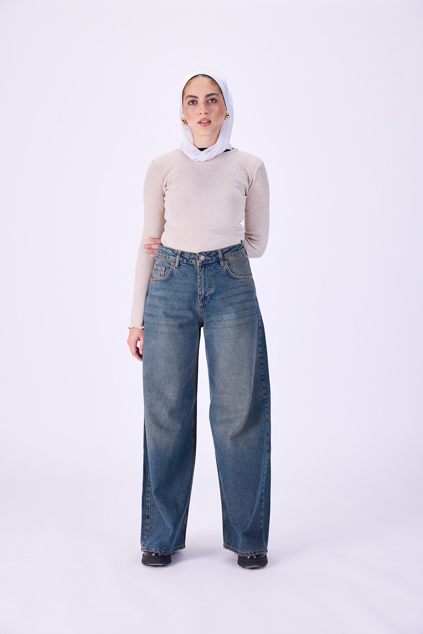 Wide leg jeans