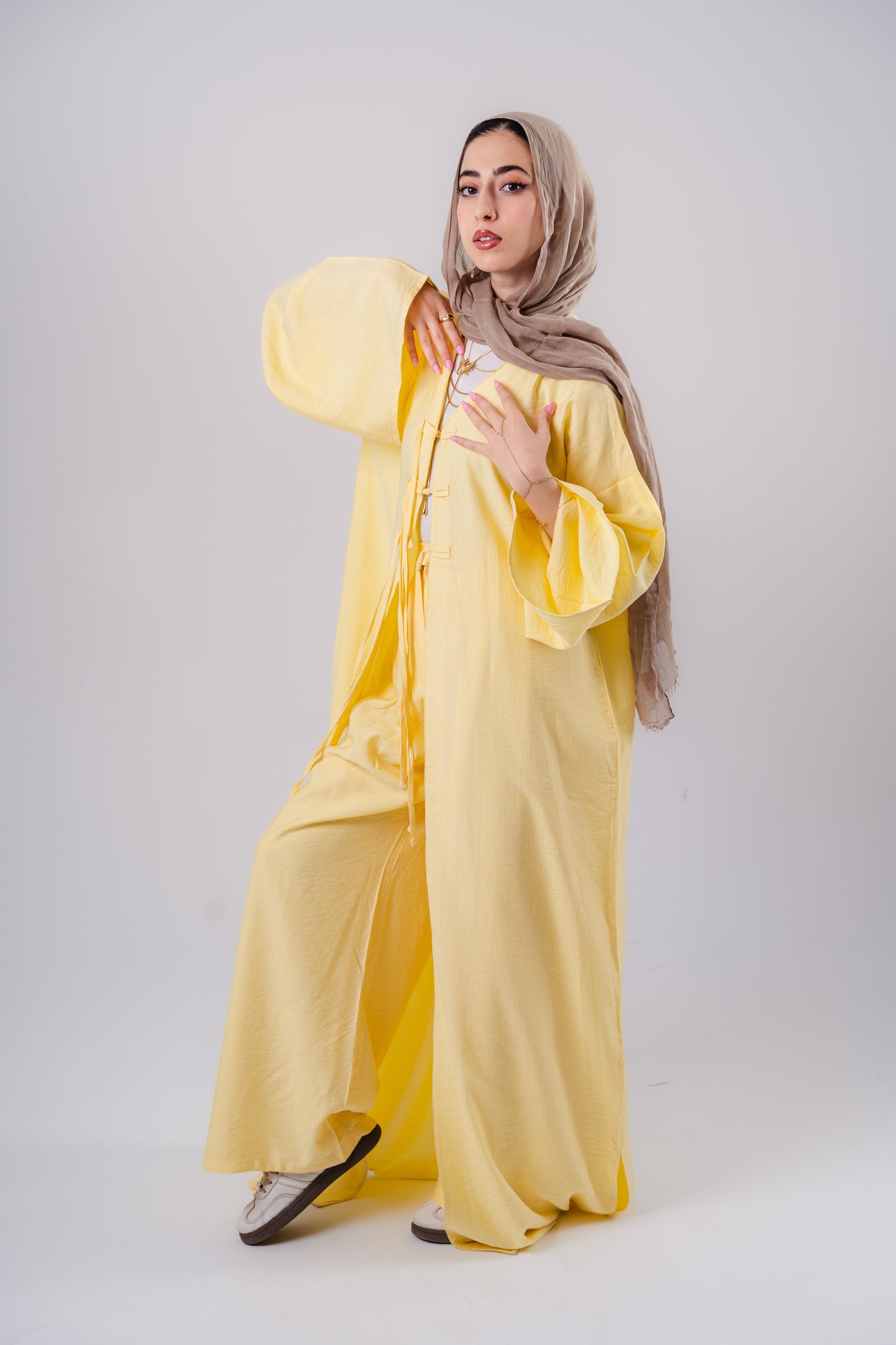 Yellow High Low Cardigan