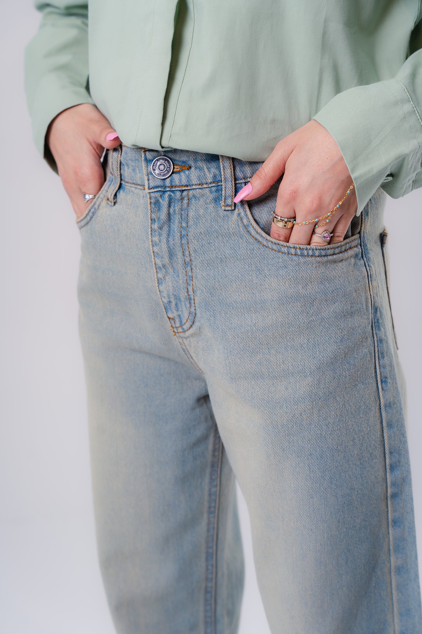 Straight leg jeans