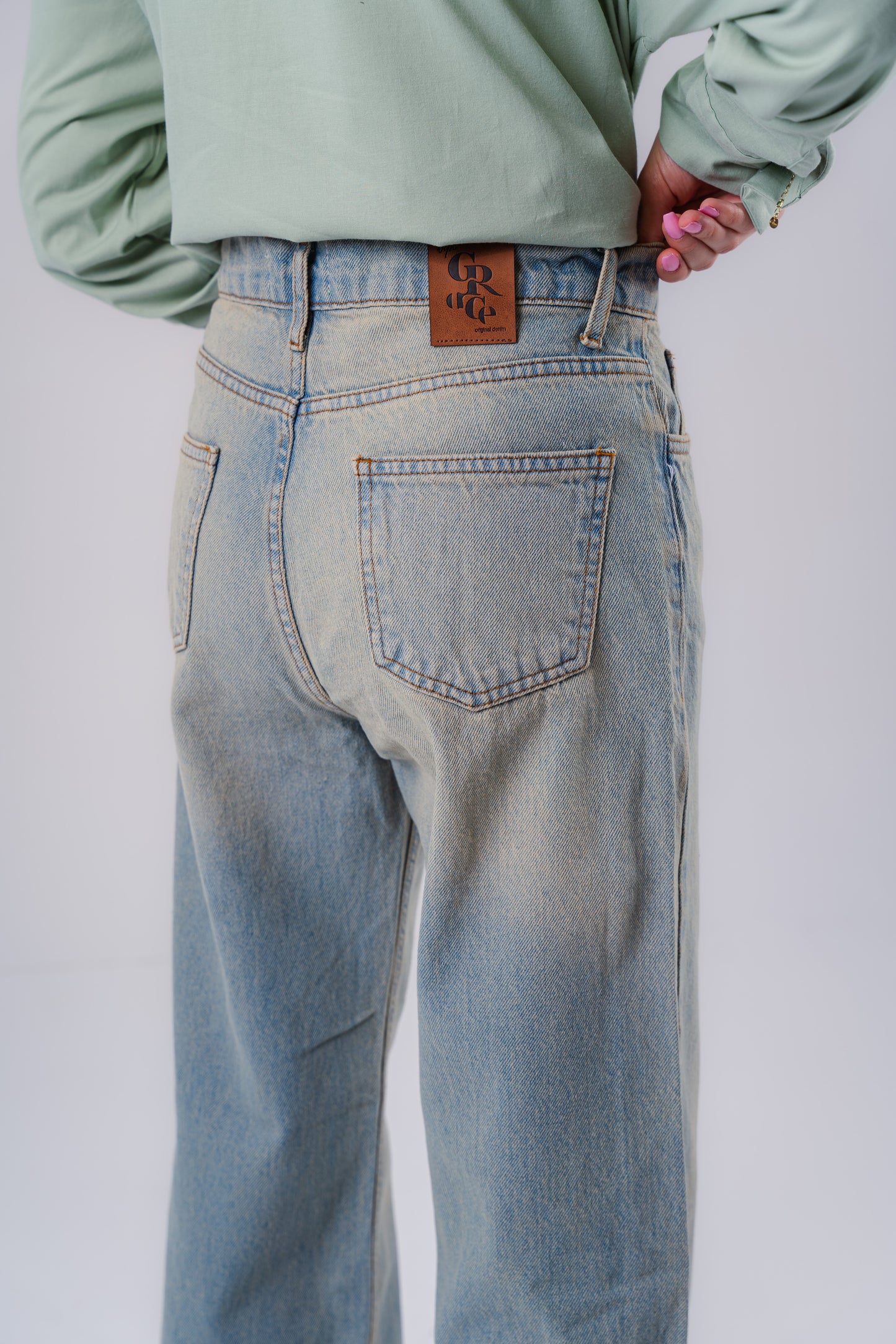 Straight leg jeans