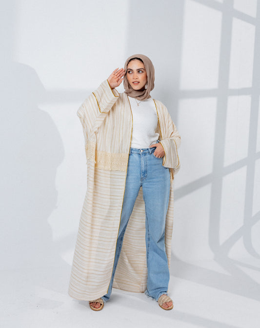 Linen Striped Kaftan