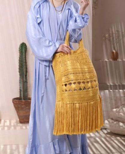 Yellow Fringe Bloom Bag