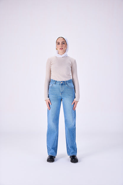 Straight leg jeans
