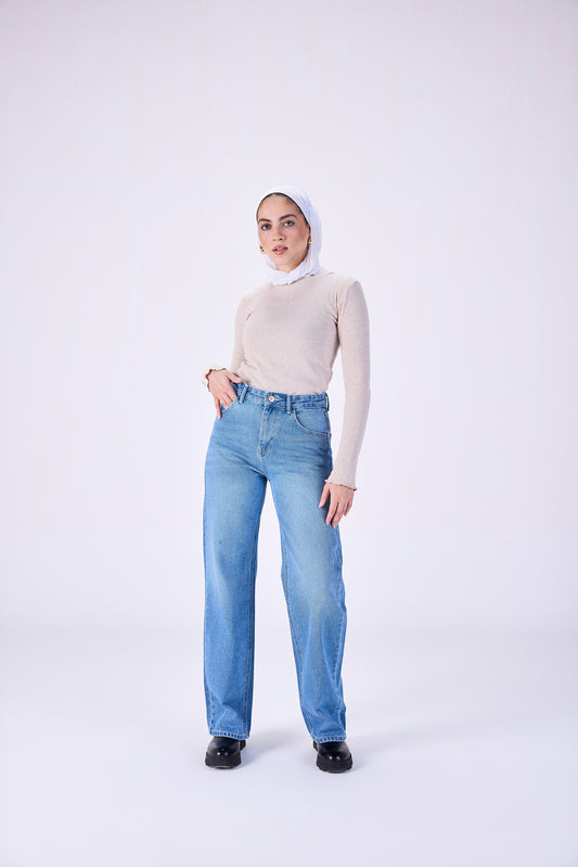 Straight leg jeans