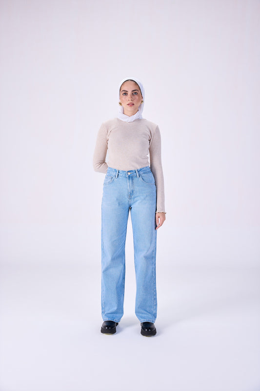 Straight leg jeans