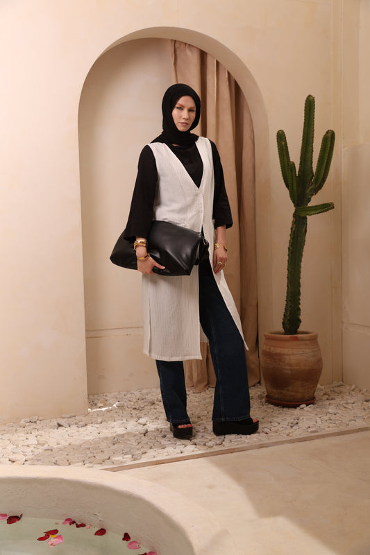 Linen Long Vest