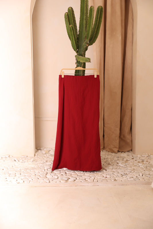 Burgundy Linda Skirt