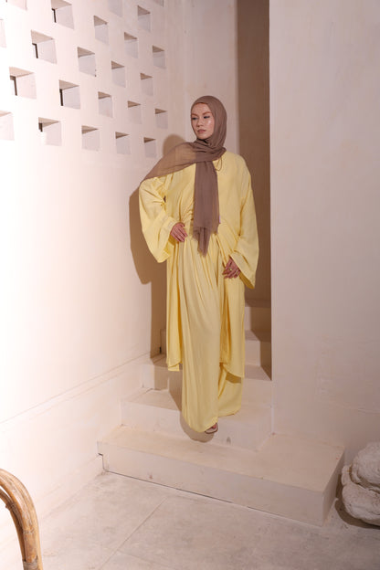 Yellow High Low Cardigan