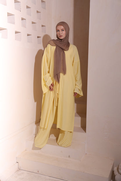 Yellow High Low Cardigan