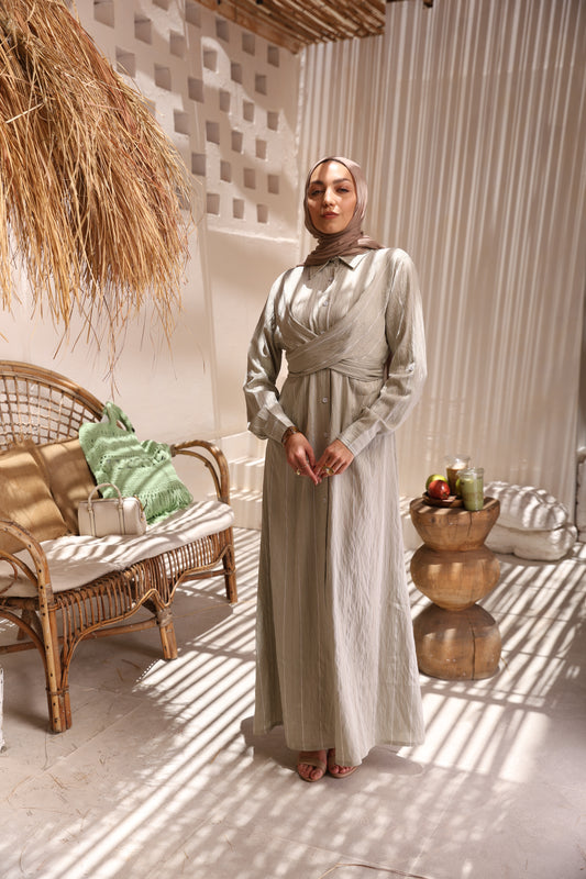 Olive Long Line Dress