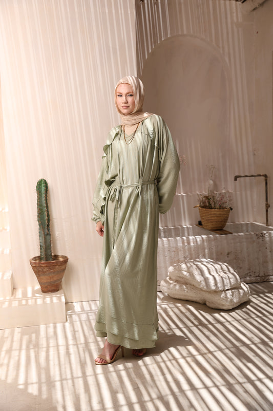 Mint Linen Drees