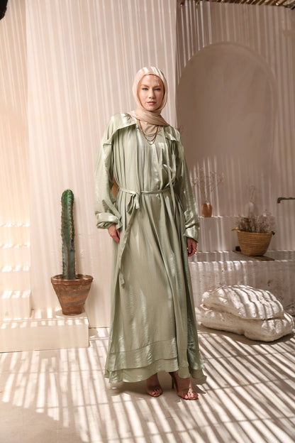 Mint Linen Drees