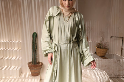Mint Linen Drees