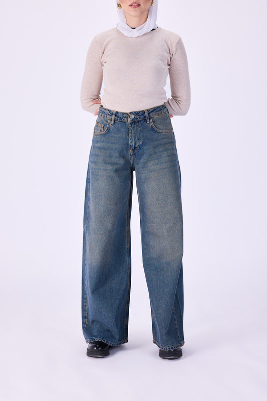Wide leg jeans