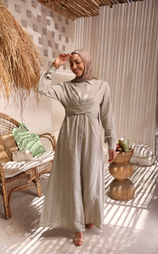 Olive Long Line Dress
