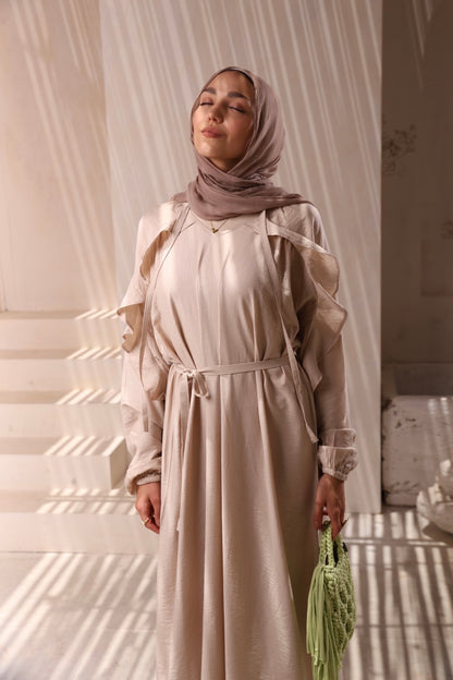 Beige Linen Drees