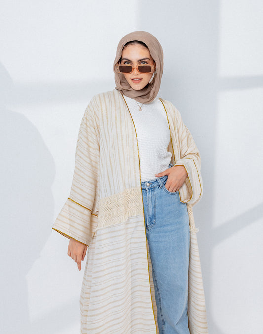 Linen Striped Kaftan