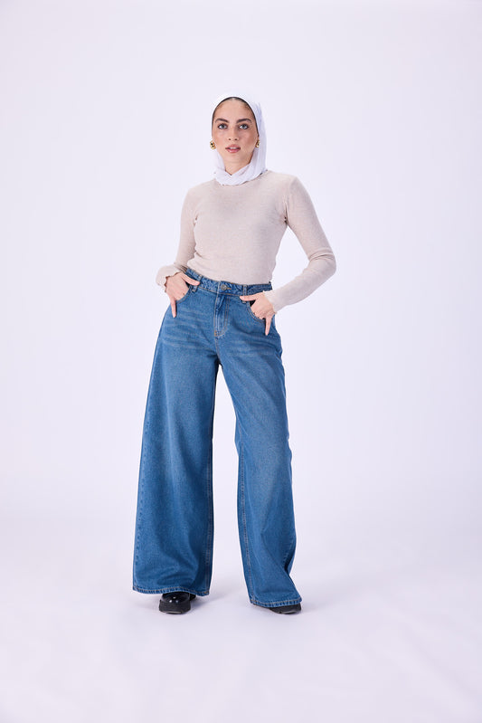 Wide leg jeans