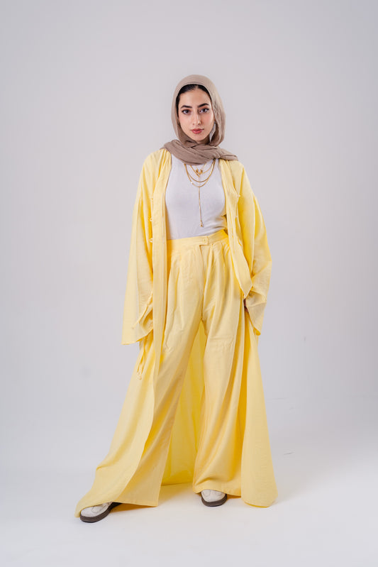 Yellow High Low Pants