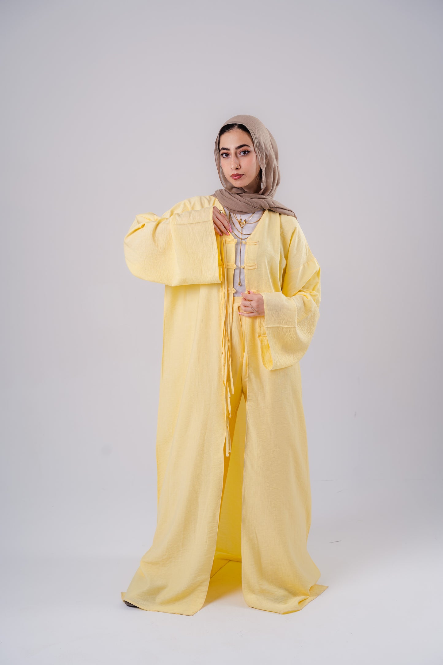 Yellow High Low Cardigan