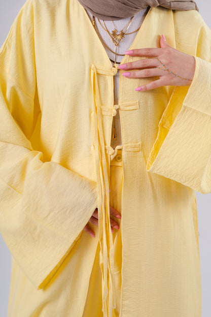 Yellow High Low Cardigan